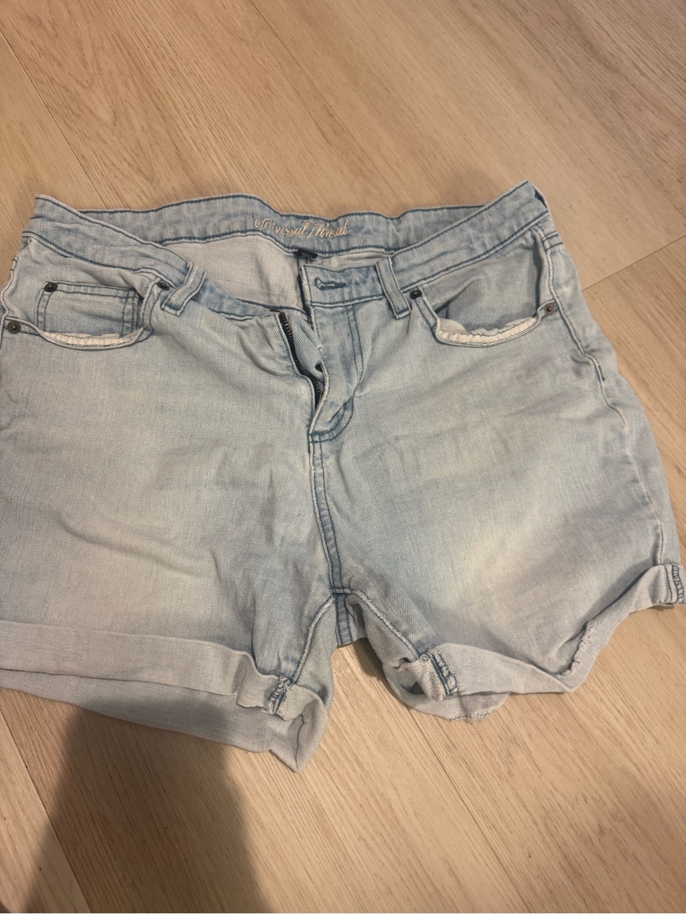 Universal Thread Light Blue Denim Rolled-Hem Shorts